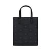 MCM Klassik Geblümtes Leder-Tote-Bag Einkaufstasche Messenger-Tasche Umhängetasche Crossbody-Handtasche Mini Unisex Schwarz