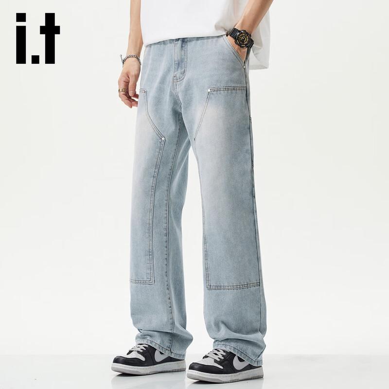 

Izzue Men s Vintage Washed Straight-Fit Jeans 33