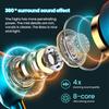 Sweatproof Sport In Ear Headphones Builts in Microphones for Clear Call 13mm Composite Diaphragm Enhances Music Playback