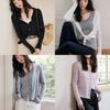 Solid Color Knit Sweater For Women With Button Closure For Spring Casual Wear