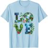 Love Earth Themed Graphic Tee Sustainable Planet Print Casual Cotton T-Shirt Unisex