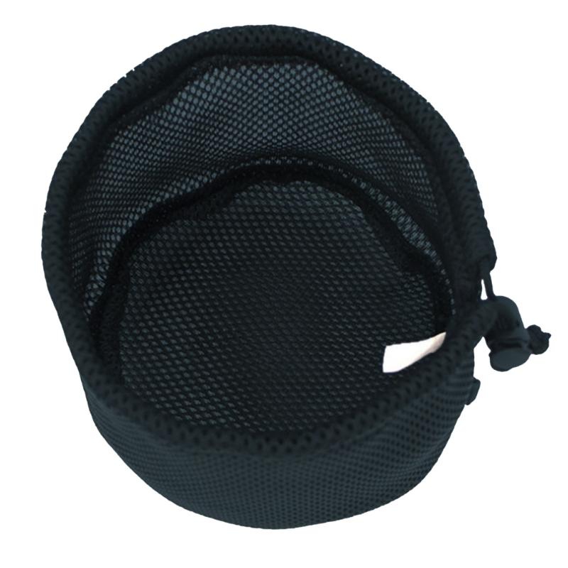 Multipurpose Drawstring Bag Outdoor Camping Pots Storage Bag Black Nylon Mesh Bag Tableware Organizers Easy To Use