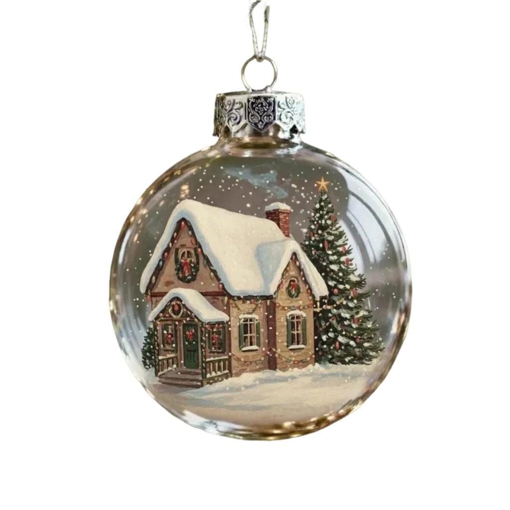 Vintage Christmas Scene Bulb Ornaments