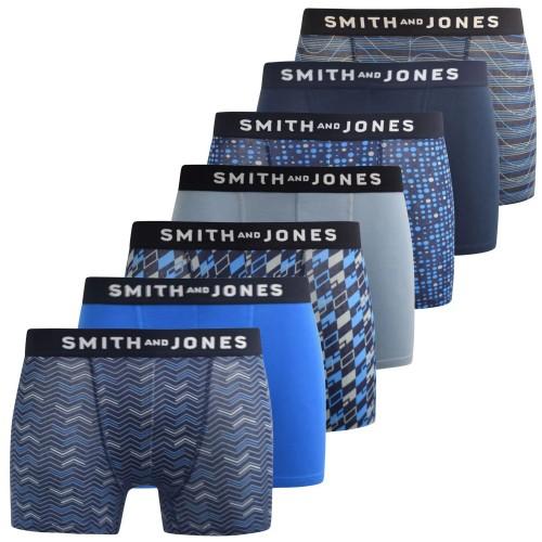 Boxer da uomo Smith & Jones Zyden Assorted Designs (Confezione da 7) S