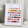 Japanese High-End Nail Art Display Board: 80-Color Wood Photo Frame with Dustproof Color Chart