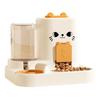 Кормушка для кошек и собак Диспенсер для воды 1,8 л Кормушка для еды 0,8 л Диспенсер для воды с герметичной крышкой Не содержит БФА Миска-кормушка для мелких питомцев для кошек и маленьких собак