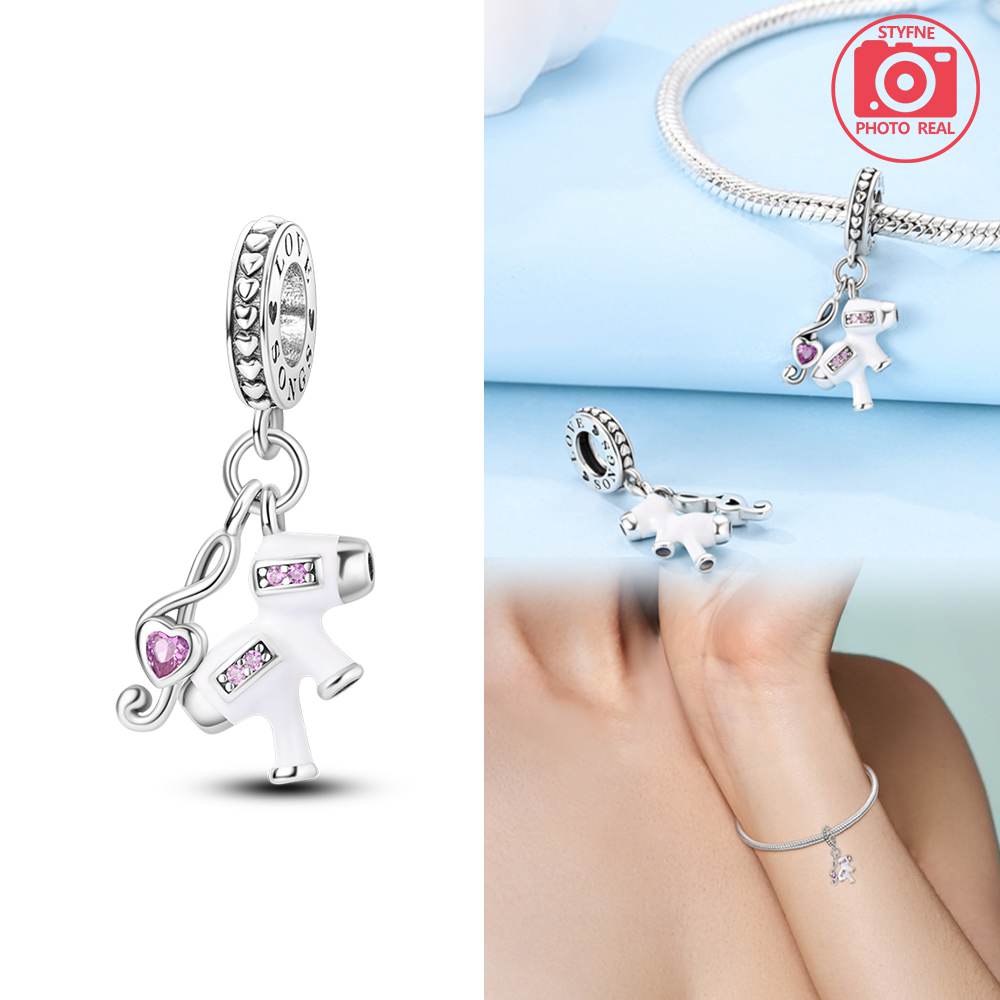 Charm Bead Components Plata Copper Metal Colors Bluetooth Headset Pendant Bead Component Compatible With Authentic Original Bracelet High Quality