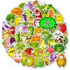 56 Cartoon Vegetables Fruit Animals Graffiti Stickers Creative Handmade Stickers