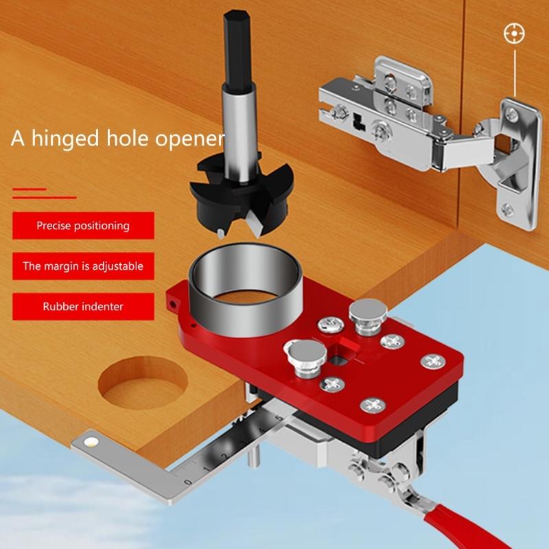 Practical Hinge Drilling Jig for 35mm Cup Hinges Accurate Positioning Tool for Cabinets and Furniture Installation