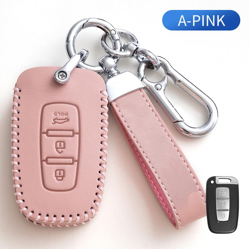 

Leather Car Key Cover Case Key Shell Fob For Kia Forte Rio 3 K2 K3 K5 Sportage For Hyundai Ix35 Sonata 8 Sorento Optima Forte For Kia