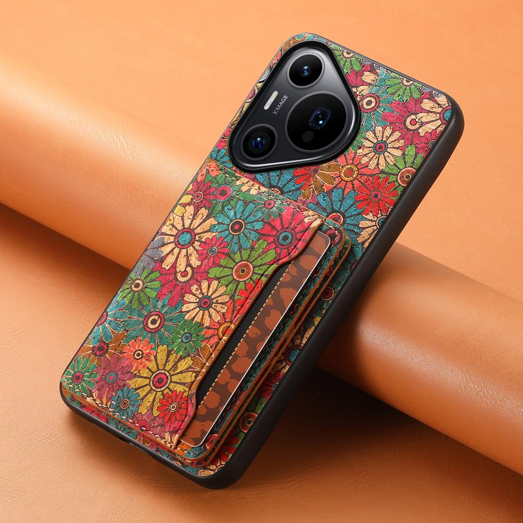 For Huawei Pura 70 Pro/70 Pro+ Case Floral Pattern Hybrid Phone Cover with Card Slot Kickstand