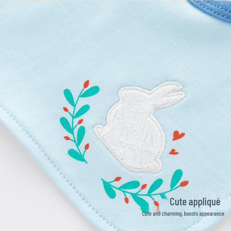 U-Shaped Cotton Baby Bib - Cute Korean Style, Anti-Spit, All-Season for Boys & Girls