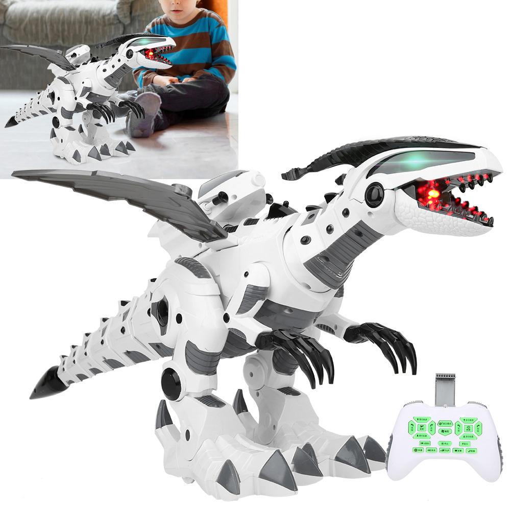 RC Dinosaur Robot Toy Programmable Interactive Remote Control Dinosaur ModelWhite