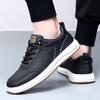 First layer cowhide white shoes new men's business casual leather shoes men's youth versatile British breathable board shoes tide