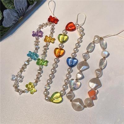 Sweet Love Bear Pearl Phone Chain - Anti-Lost & Anti-Fall Lanyard