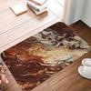 Doormat Marble Mixed Brown Front Door Mat Non-Slip Welcome Mats Washable Floor Mat Indoor Outdoor Entrance Mat Absorbent Guard