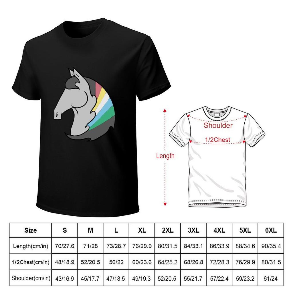 Disability Pride  Horse TShirt designer shirts blue lock men t shirts high quality
