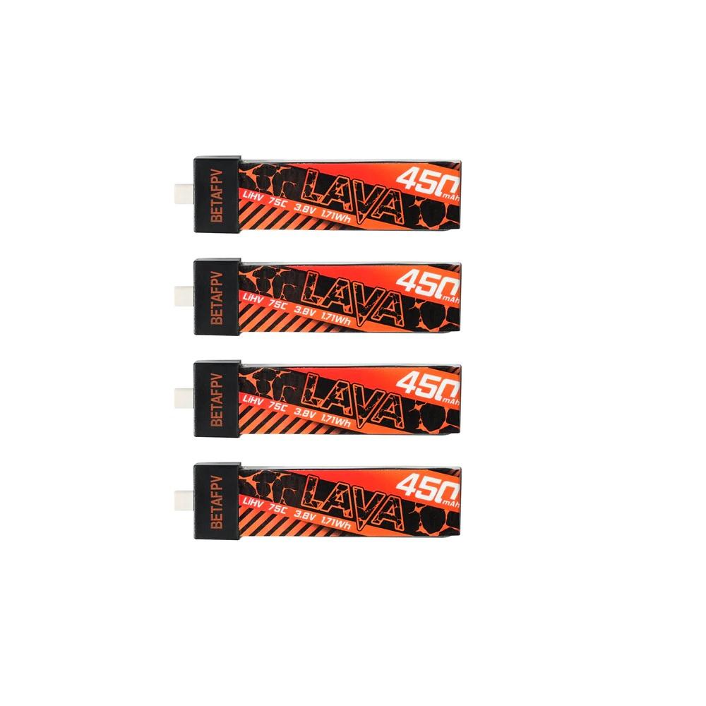 

BETAFPV LAVA 1S 450mAh Battery (4PCS) 75C BT2.0 for Air75 Drones/Cetus Pro/Cetus X
