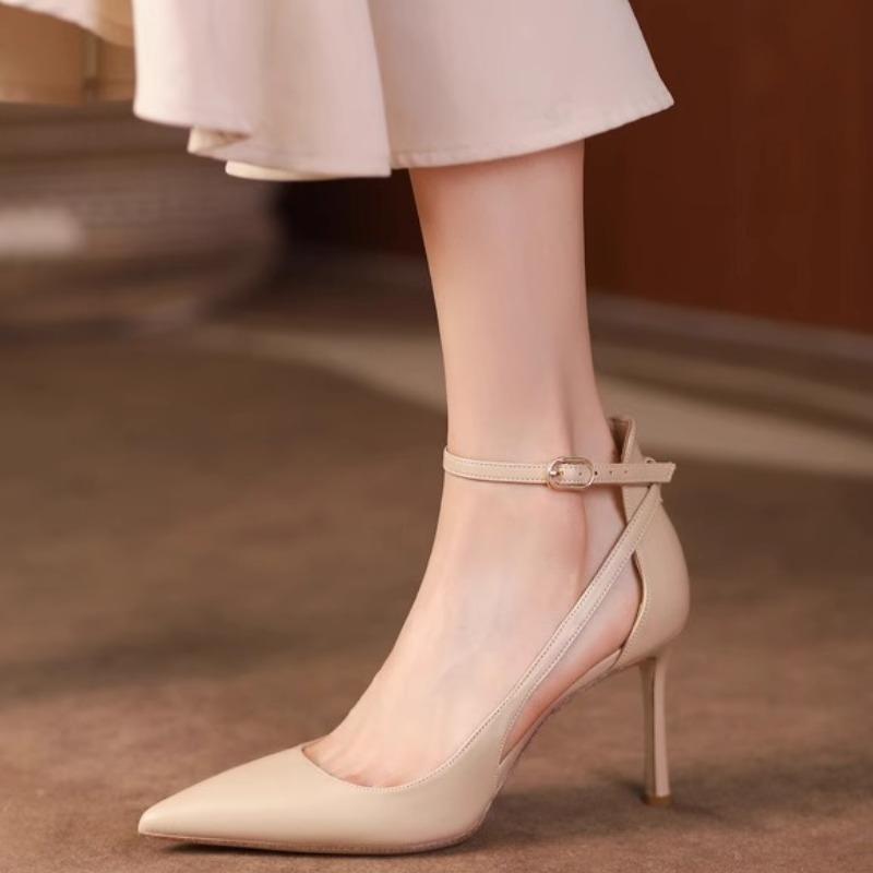 Summer New Sexy European and American Women's Hollow High Heels Stiletto  Pointed High-heeled Sandals