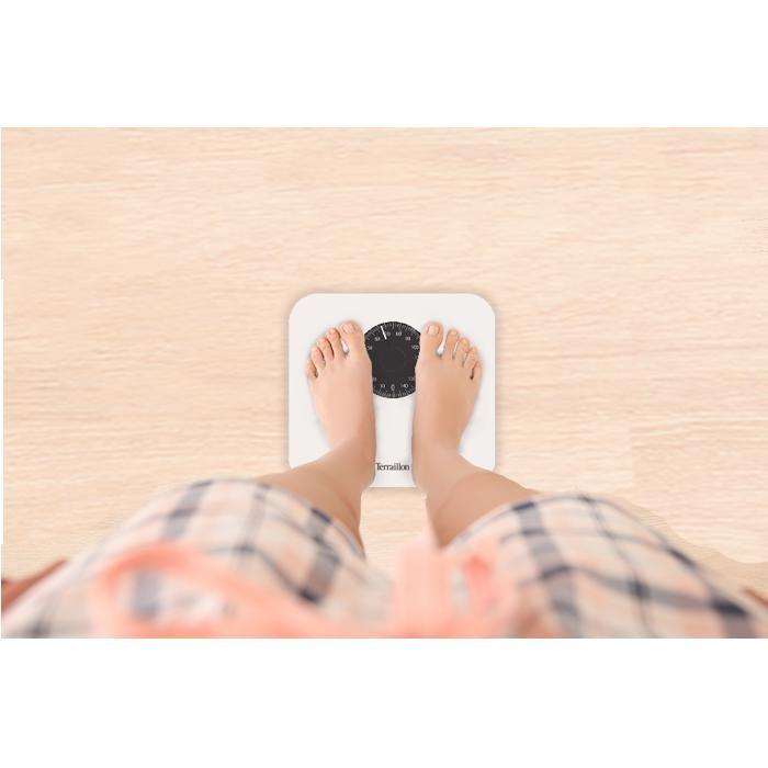 Pèse-personne mécanique - terraillon - nautic blanc - 150kg - graduation 1kg - robuste - fonctionne sans piles