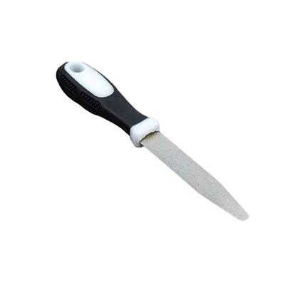 Diamante Affilatura Forbici Coltelli Asta Grana Lima Utensili da Giardino Design Piatto Curvo a Doppia Faccia Affilacoltelli Portatile Articoli per la Casa