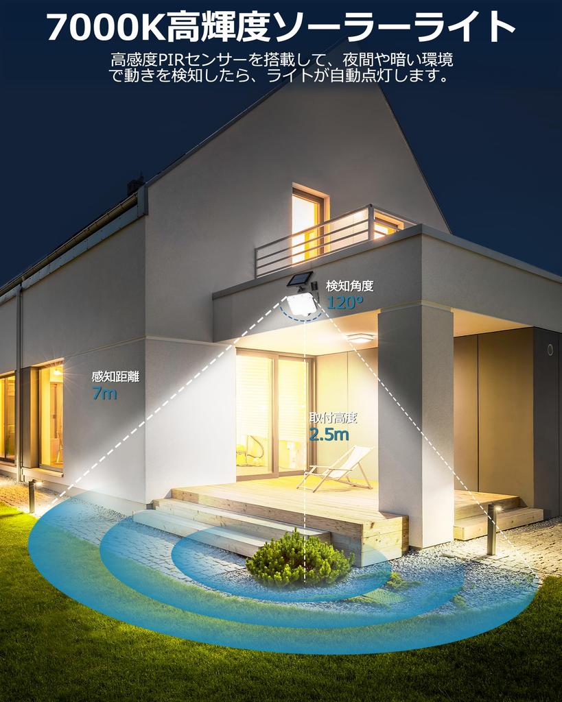 Solar Separate Motion Sensor Intelligent 5M Waterproof Indoor Garden Sensor Solar High Outdoor Lighting for Parking and Disaster Outage Preparedness