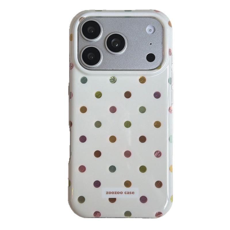 Bunte Koreanischer Stil Polka Dot Handyhülle für Apple iPhone 16 Pro/17 Pro Max