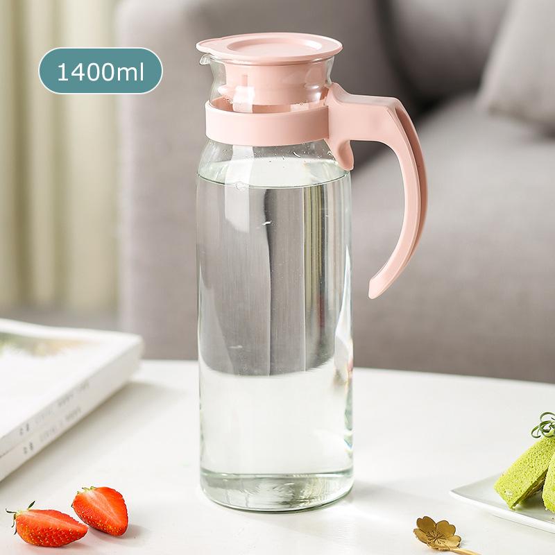 Glass Water Kettles Large Capacity with Lid and Handle Juice Tea Milk Kettles Pitcher Distributeur Beverage Dispenser Water Pot