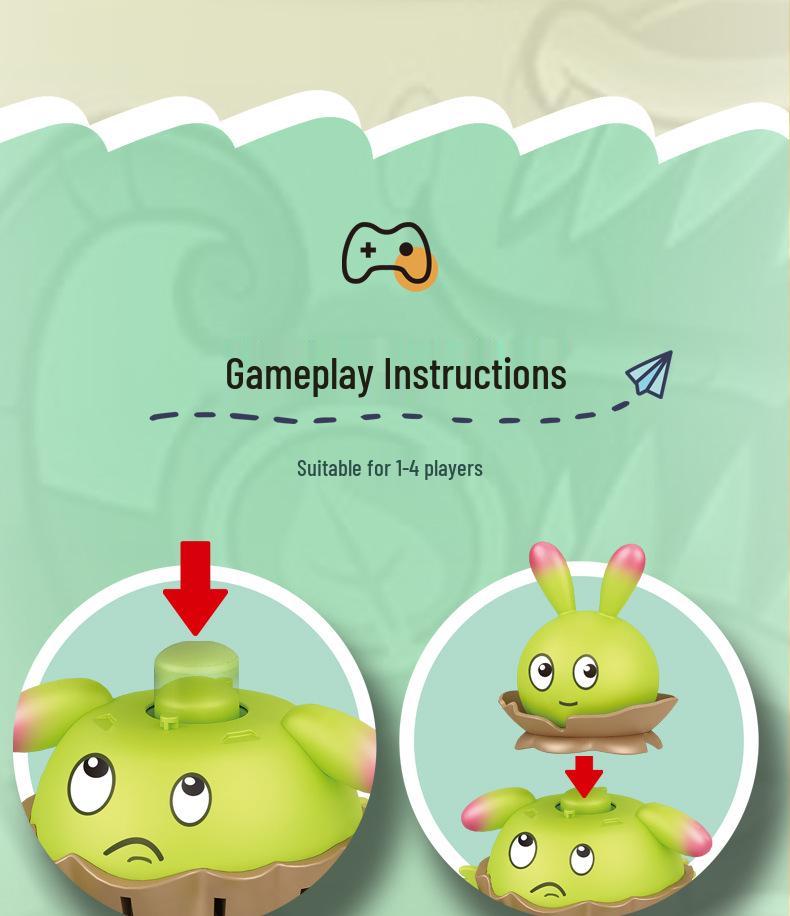 Genuine Plants vs. Zombies Twin Rabbit Radish Pull Toy - Novelty Interactive Prank for Boys