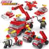 Compatible Building Block Small Particles Fire Brigade Police Military Tank Building Block Assembly Children Educational Toys
