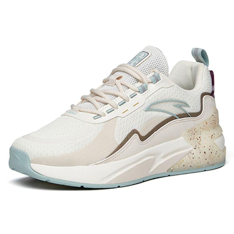 Anta Cloud Pursuit Lightweight Shock Absorbing Low Top Sports Casual Shoes Women Sneakers White Gray Black 922218873-2