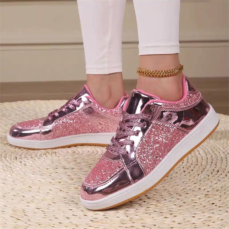 Fashion Bling Small Numbers Sabot Woman Running Transparent Shoes Women Sneakers Big Size Sport Leisure Tenys Importers Fashion Fat