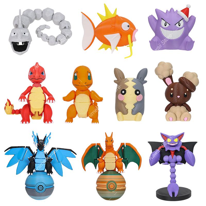 Charizard Xy Action Figure 3D Printed Gliscor Magikarp Morpeko Gengar Cartoon Character Desktop Statue Collectible Toy
