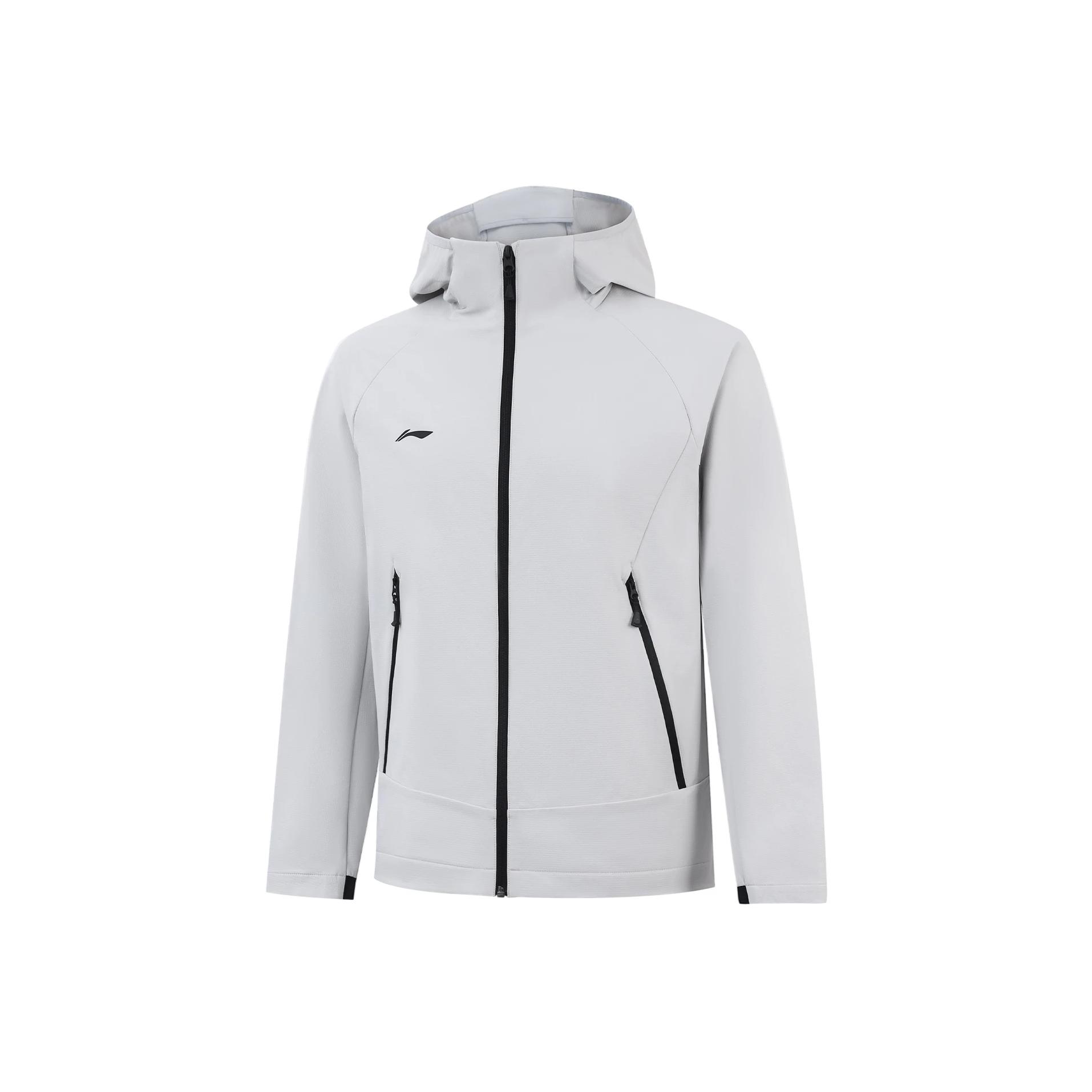 

Серия групповых закупок Li Ning Куртка-ветровка с капюшоном на молнии с надписью на спине Теплая спортивная мужская верхняя одежда AFDVF91-7 XL