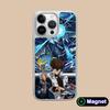 Yugioh Seto Kaiba Phone Case for iPhone 17 16 15 14 13 12 11 Air Pro Max Plus Electroplated Silver Magsafe Cover