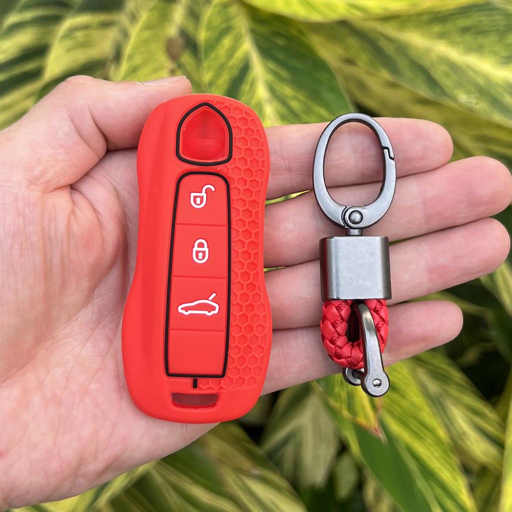 Silicone Car Key Case for Porsche Panamera Macan Cayenne 92A Boxster Carrera Cayman 911 981 991 918 Rubber Remote Cover Shell