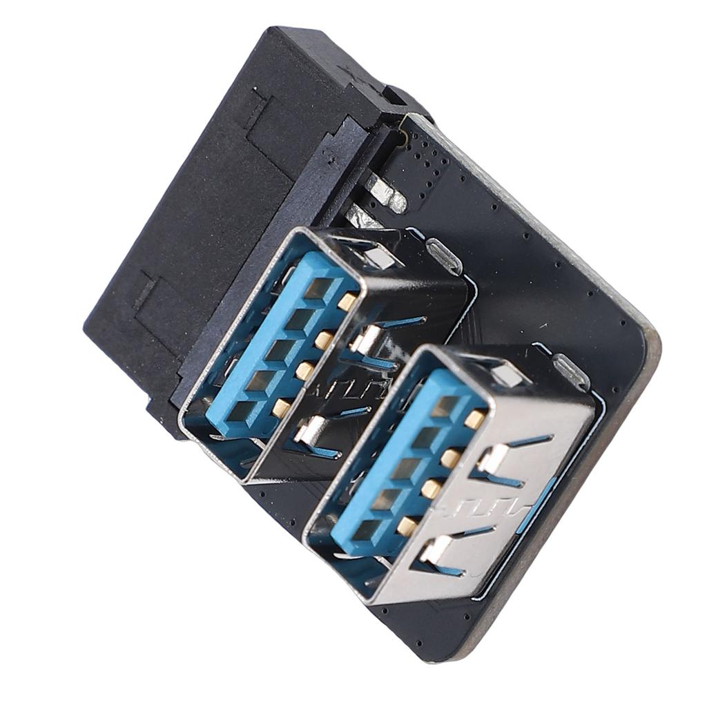 USB 3.0 Frontpanel-Adapter 19P 20P auf zwei Typ-A-Header 90-Grad-Konverter für Motherboard PH724A