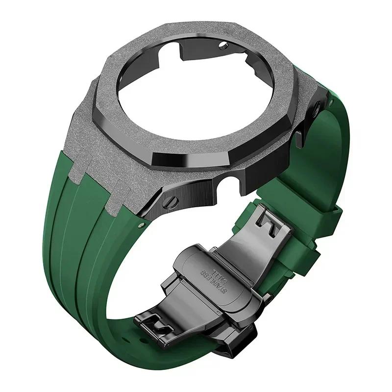 Zestaw modyfikacyjny Gen4 do Casioak GM2100 Metalowa obudowa ze stali nierdzewnej Gumowy pasek Zestaw do modyfikacji Akcesoria Casioak GM-2100 ze śrubami