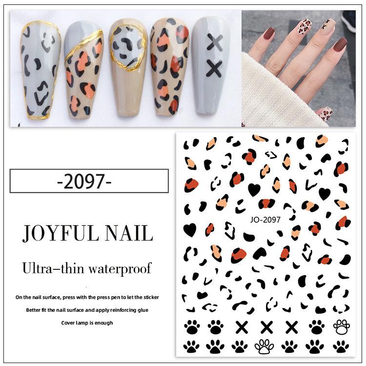 Leopard Print Nail Art Stickers: Autumn/Winter Ins Style Self-Adhesive Small Pattern Decals