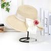 Holiday Style Flower Straw Hat Women's Idyllic Shade Sun Protection Seaside Travel UV Protection Small Beach Hat