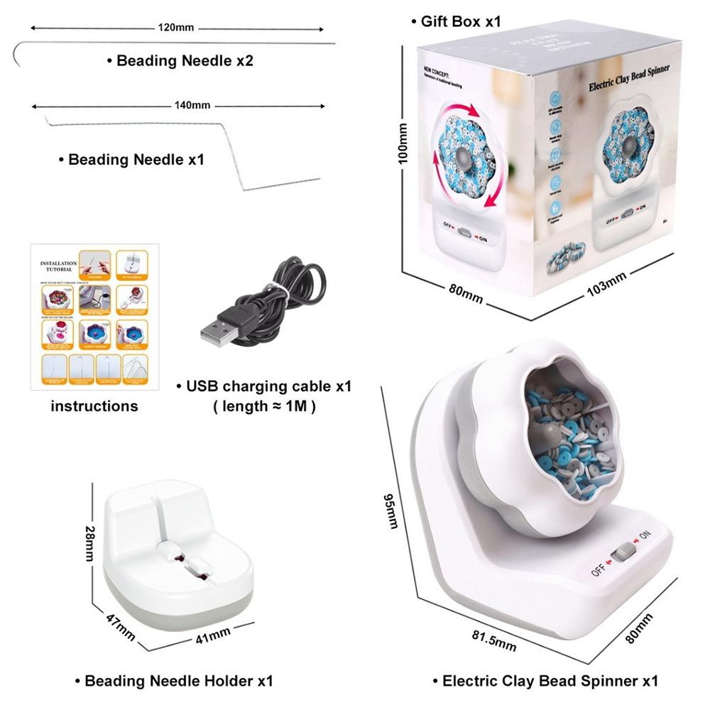 Cordless Clay Bead Spinner Rechargeable Bracelets Maker for Jewelry Making