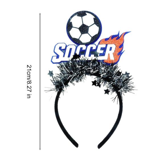 2026 Soccer Match Headband, Elastic Black Headband for Adults And Kids, Non-Slip Glitter Football Game Fan Headwear. Soccer Goal Party Accessory