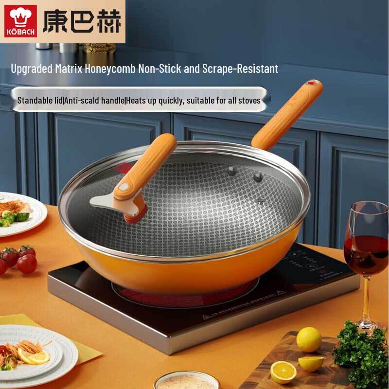 Kambach 316 Stainless Steel Honeycomb Non-stick Wok