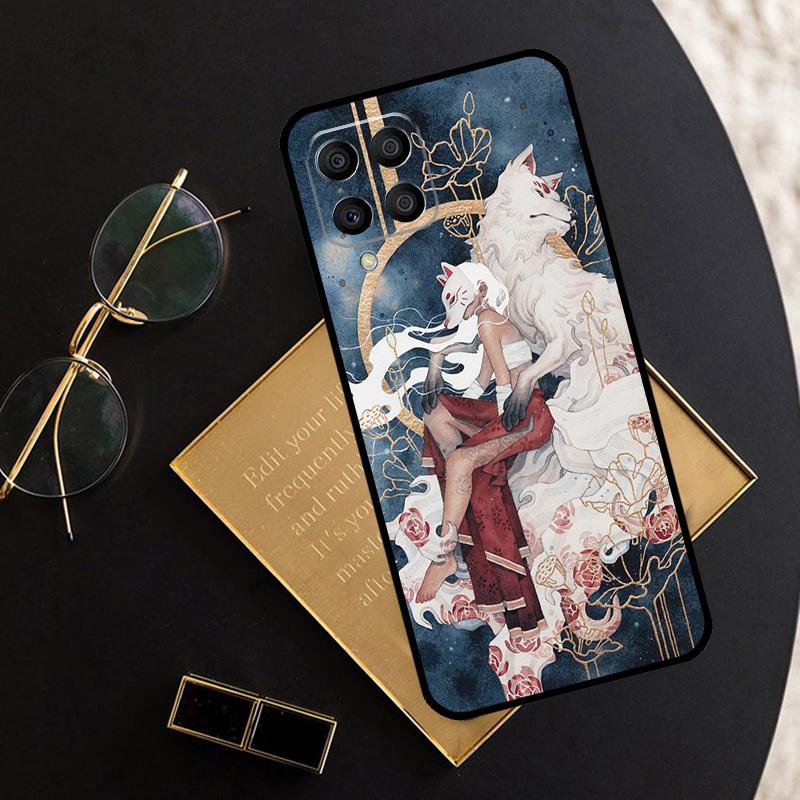 Japanese Style Anime Fox For Samsung Galaxy M11 M21 M31 M12 M13 M14 M15 M35 M55 M34 M54 M33 M53 M32 M52 M06 M16 Case