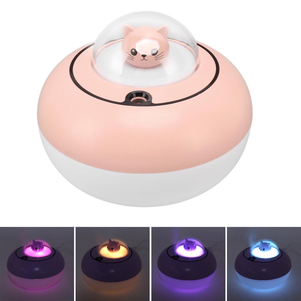 Humidifier Cute Cat Sculpture Portable Quiet Desktop Humidifier for USB Plug In