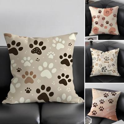 Paw Cute Cushion Cover Pillowcase Ultra Soft Skin Friendly Fabric Cloud Like Comfort Concealed Zipper