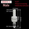 1Pcs Disconnect Fitting Coupling Hose Joint Tube Connector Male Female Hose Barb Valved Quick Shut-Off 3/16 1/4 Quick Coupler