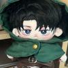 20cm Anime Stuffed Commander Levi Cotton Doll Cute COS Attack On Titan Dress-up Plush Toys for Fans Collectible Gift