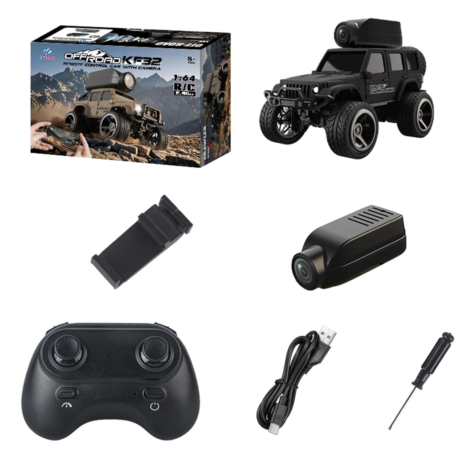 

1:64 KF32 720P Камера Радиоуправляемая Машина Высокоскоростной Гоночный Трюковой Автомобиль Игрушка 720P FPV Мобильная Камера 2.4G Пульт & WiFi APP Управление Радиоуправляемая Машина чёрный