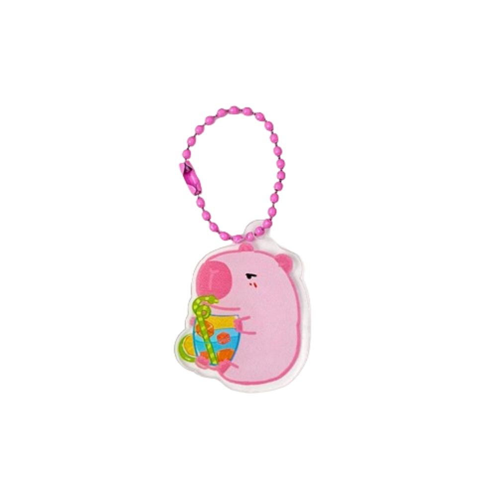 Capybara Pink Capybara Acrylic Keychain Creative Kapibara Pendant Backpack Decor